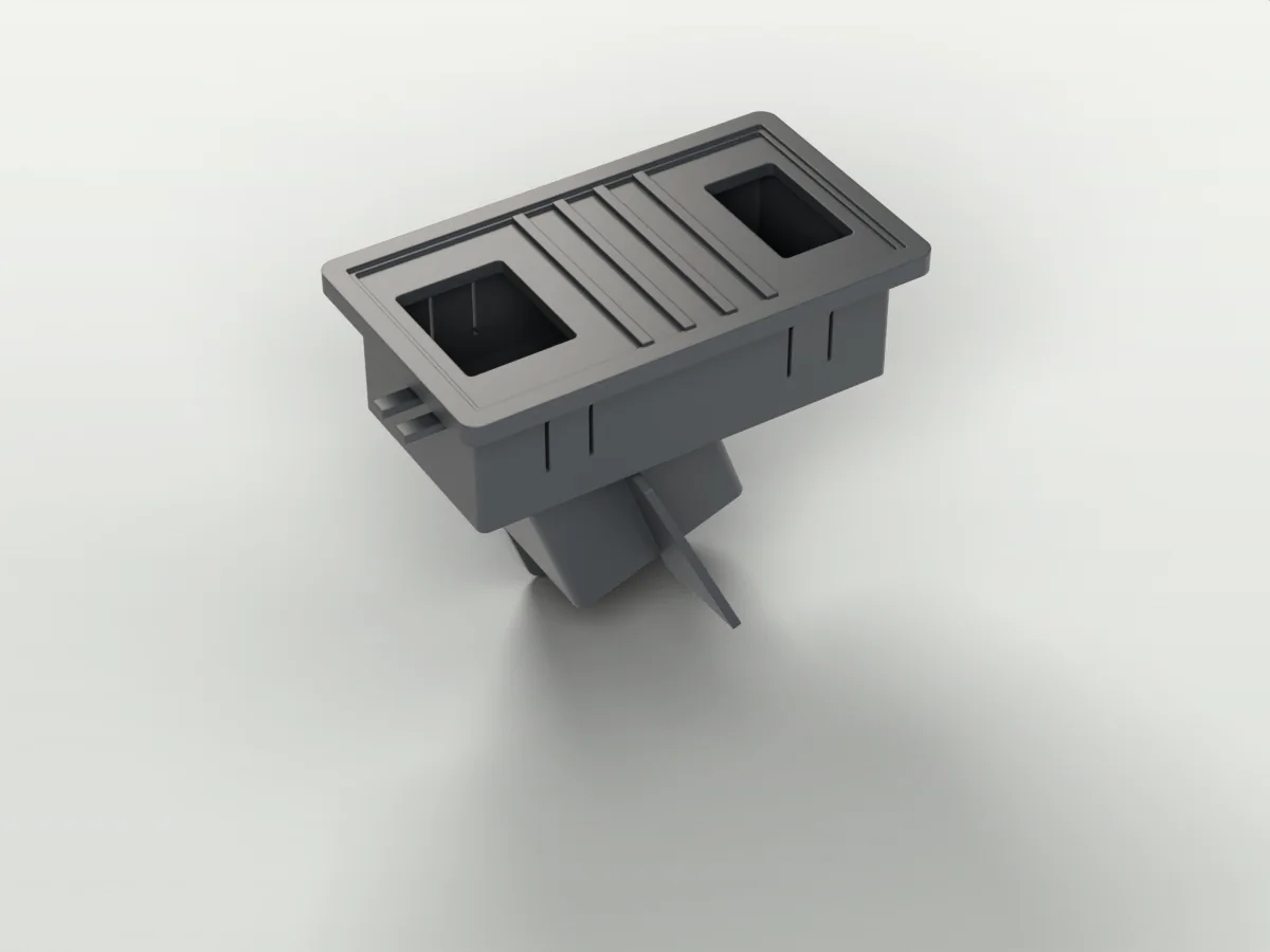 Vue plongeante : rendu 3D du modèle de travail